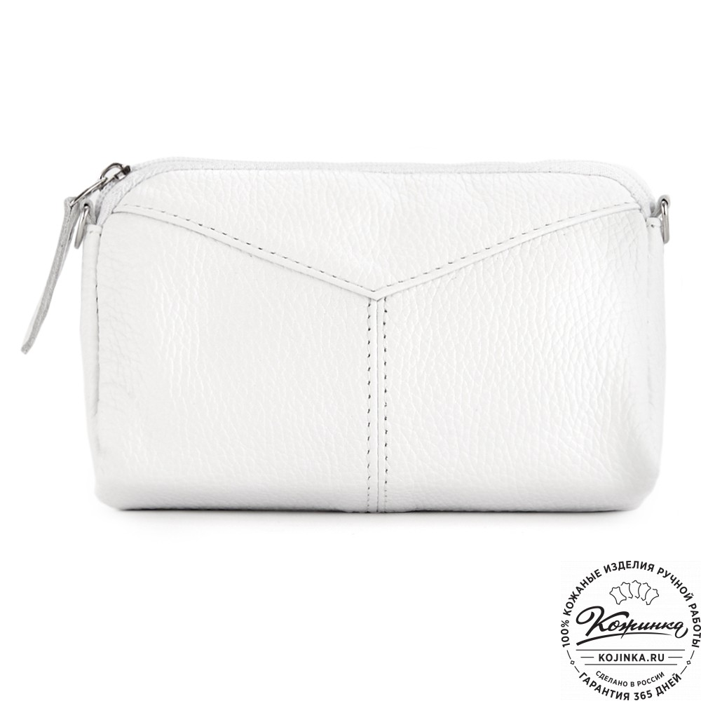 Кожаный клатч "Марта" (белый)